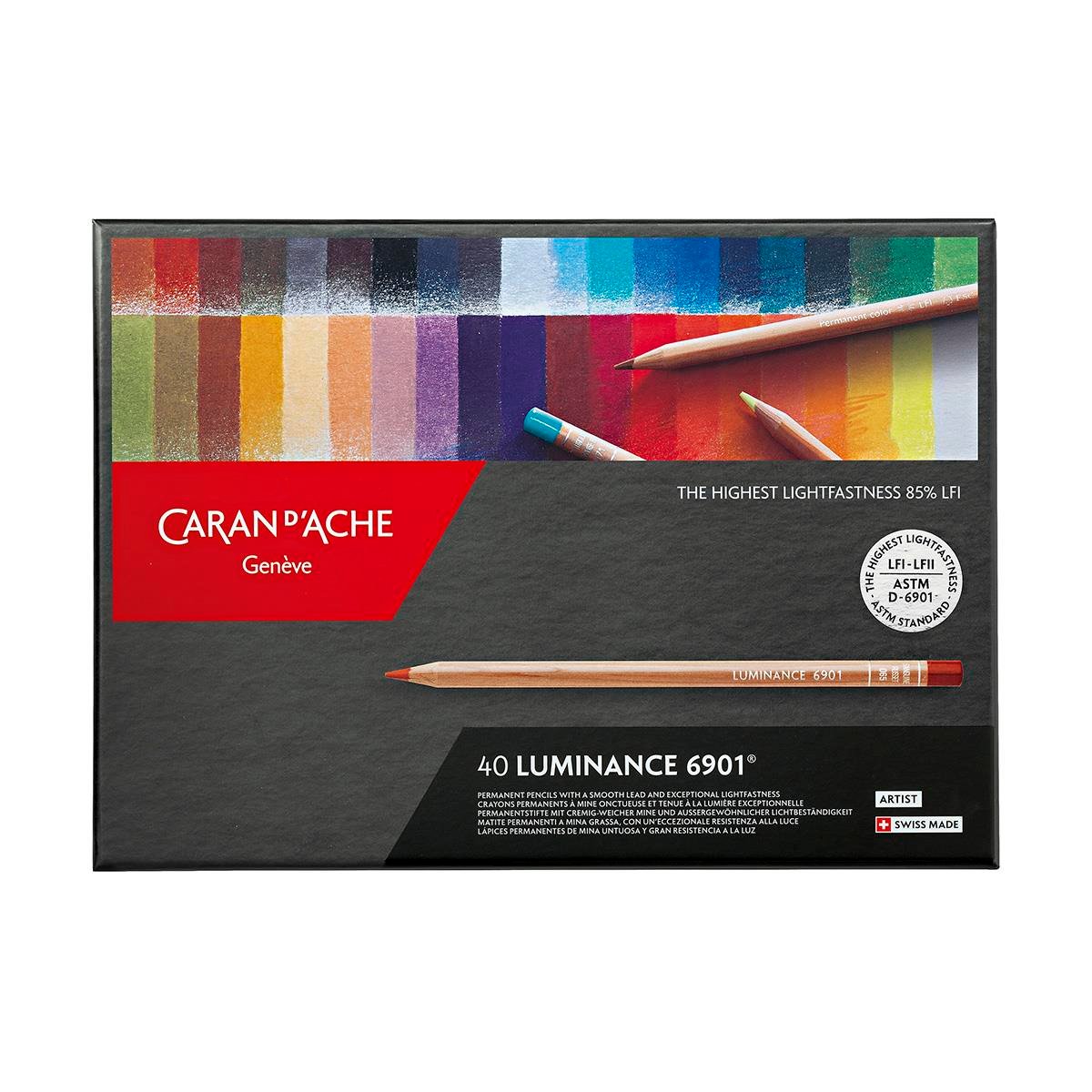Caran d'Ache Luminance 6901 Kuru Boya Kalem Seti 40 Renk