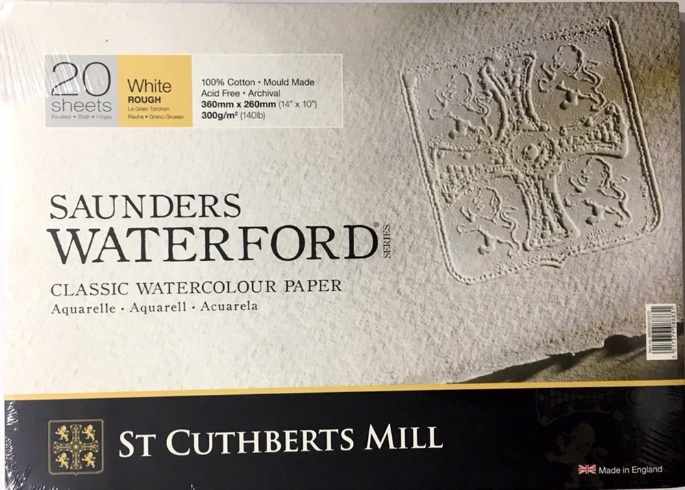 Saunders Waterford Suluboya Blok Rough White 36x26cm 300gr 20syf