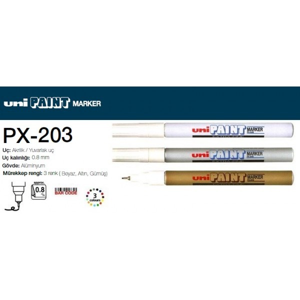 Uni Px-203 Paint Markör Altın