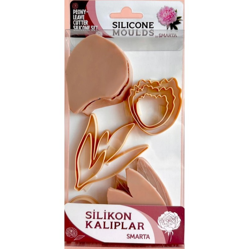 Smarta Silikon Kalıp Çiçekler Şakayık Yaprak SK1013072
