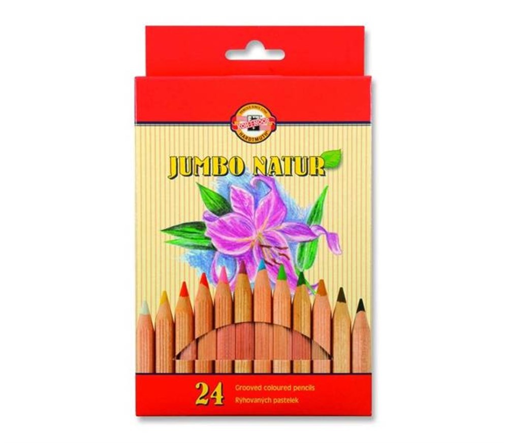 Koh-i Noor Set of Jumbo Coloured Pencils 24lü 2174 N
