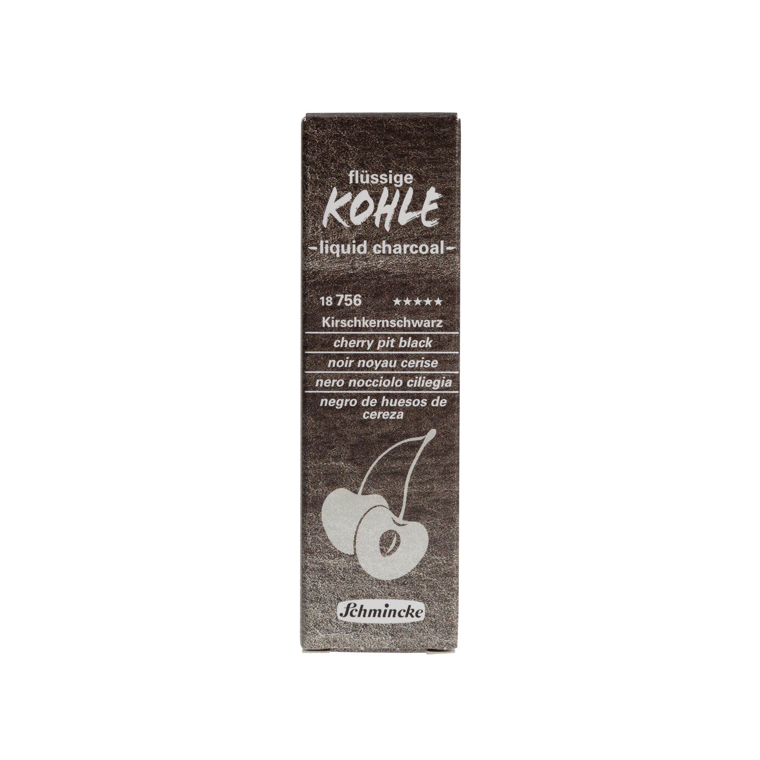 Schmincke Liquid Charcoal Cherry Stone Black 15 ml