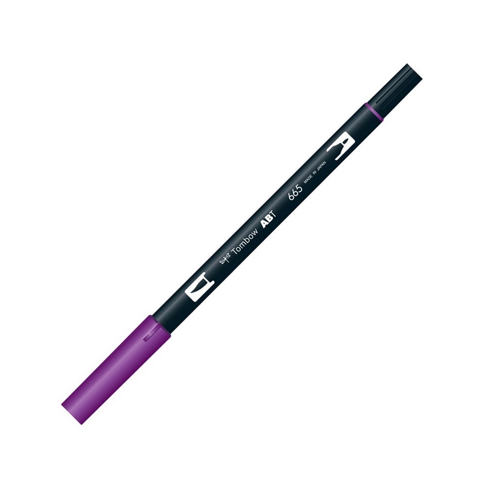 Tombow Dual Brush Pen Grafik Çizim Kalemi 665 Purple