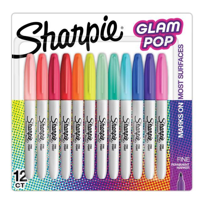 Sharpie Permanent Marker Set Fine 12'li Glam Pop