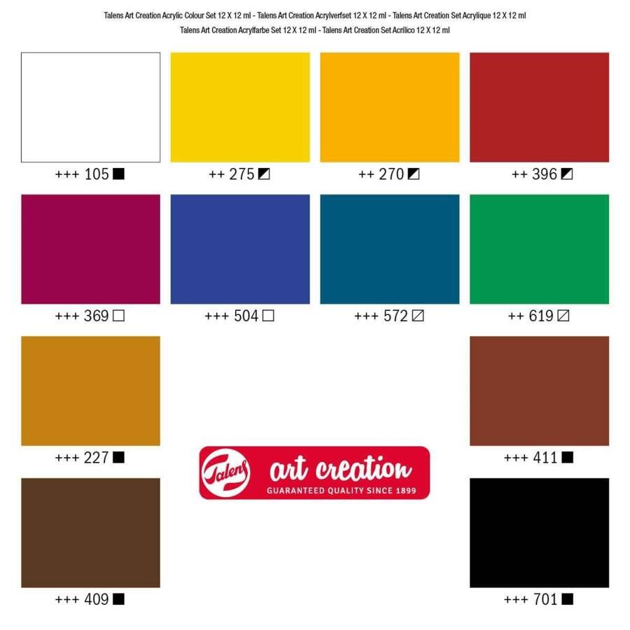Talens ArtCreation Akrilik Boya Seti 12X12 ml