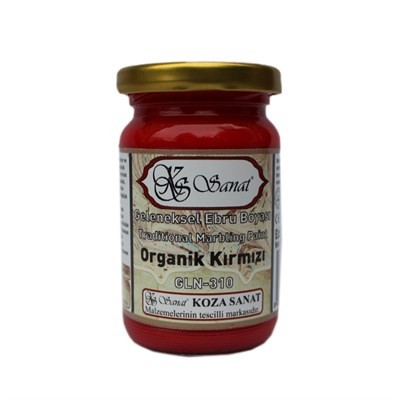 Koza Ezilmiş Ebru Boyası 105 ml Organik Kırmızı