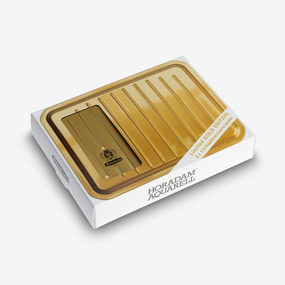 Schmincke Horadam Aquarell Özel Altın Renk Kutulu Yaldız Renkler 6 x Yarım Tablet