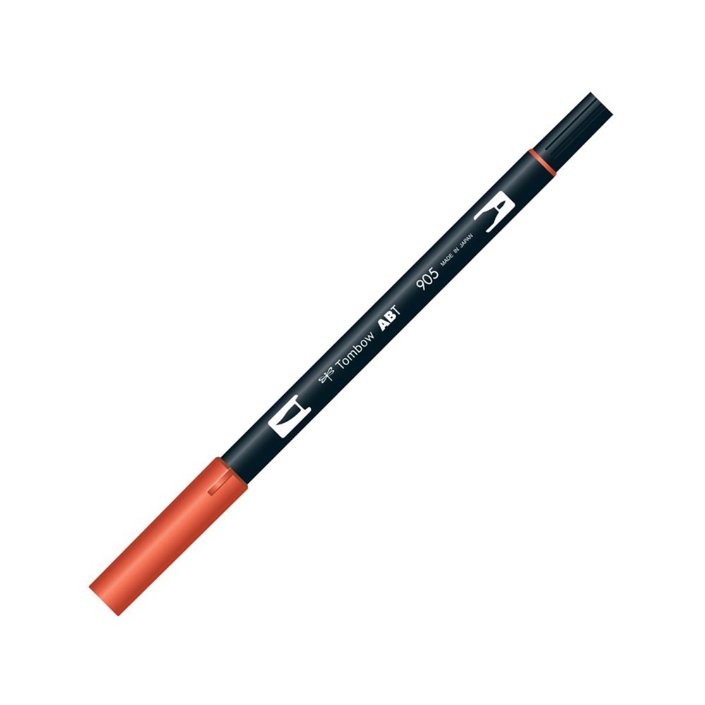 Tombow Dual Brush Pen Grafik Çizim Kalemi 905 Red