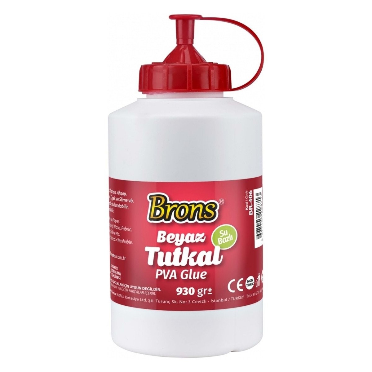 Brons PVA Su Bazlı Beyaz Tutkal 900 gr
