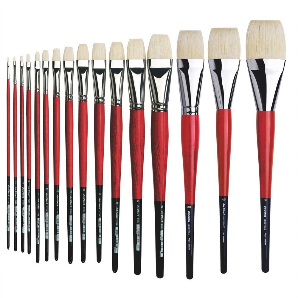 Da Vinci Maestro 2 Domuz Kılı Düz Akrilik Boya Ve Yağlı Boya Fırçası Seri 7123 No:4