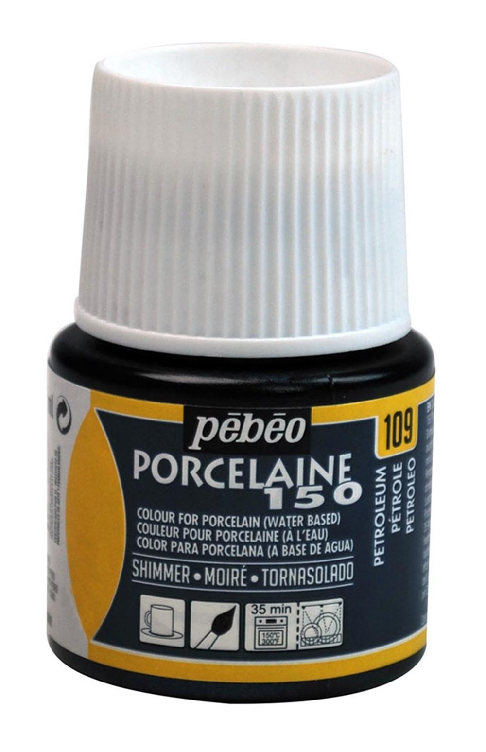 Pebeo Porcelaine 150 Fırınlanabilir Porselen Boyası 45 ml 109 Shimmer Petrolleum