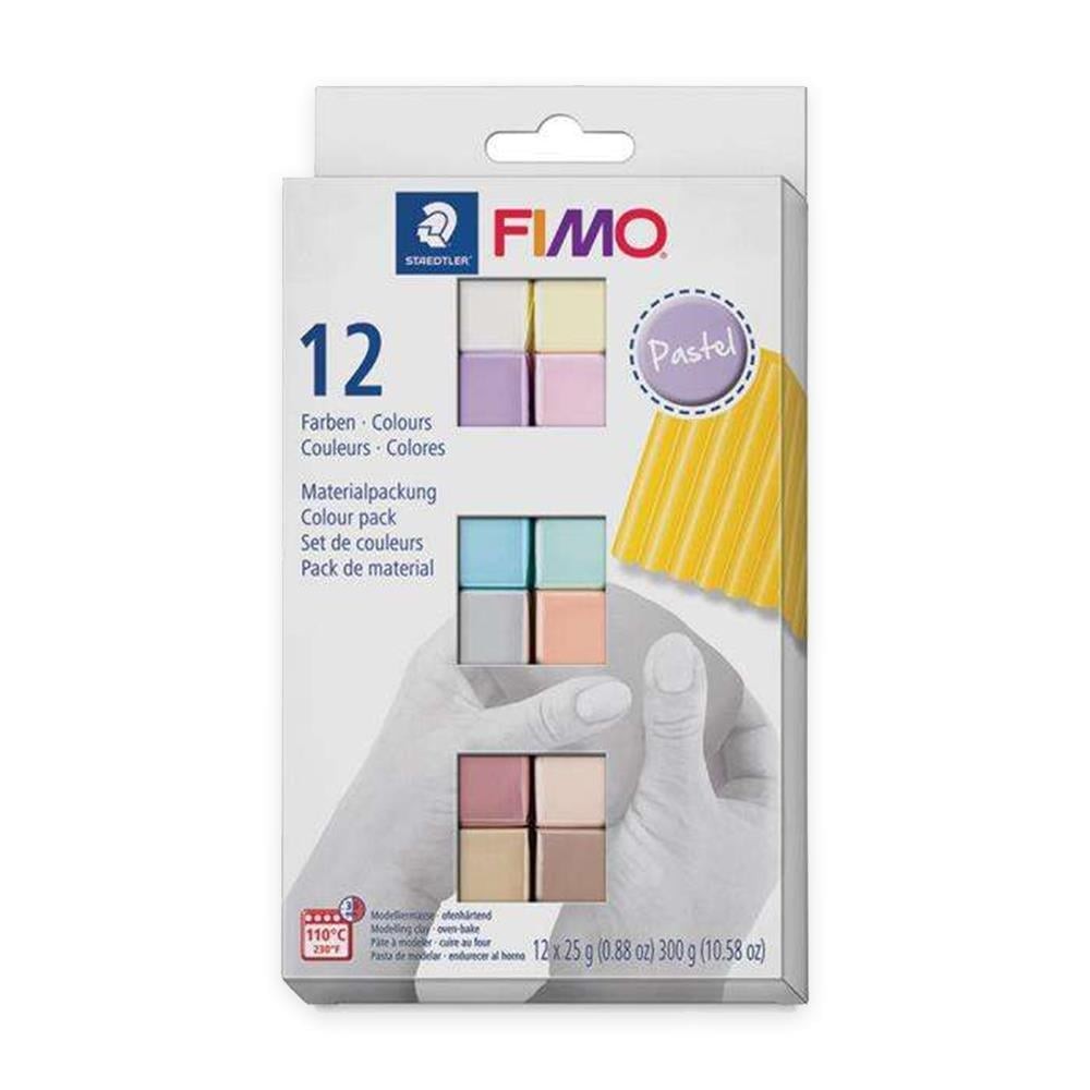 Fimo 8023 C12-3 Set Modelleme Kili  Soft  Multı Pack 25 Gr. 12 Blok Pastel Colours Pastel Renkler