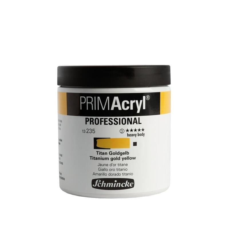 Schmincke Primacryl Artist Akrilik Boya 237 ml Seri 3 235 Titanium Gold Yellow