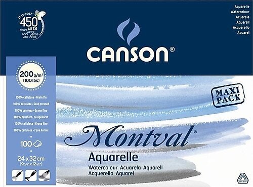 Canson Montval Sulu Boya Blok 200gr. 24x32cm 100yp.