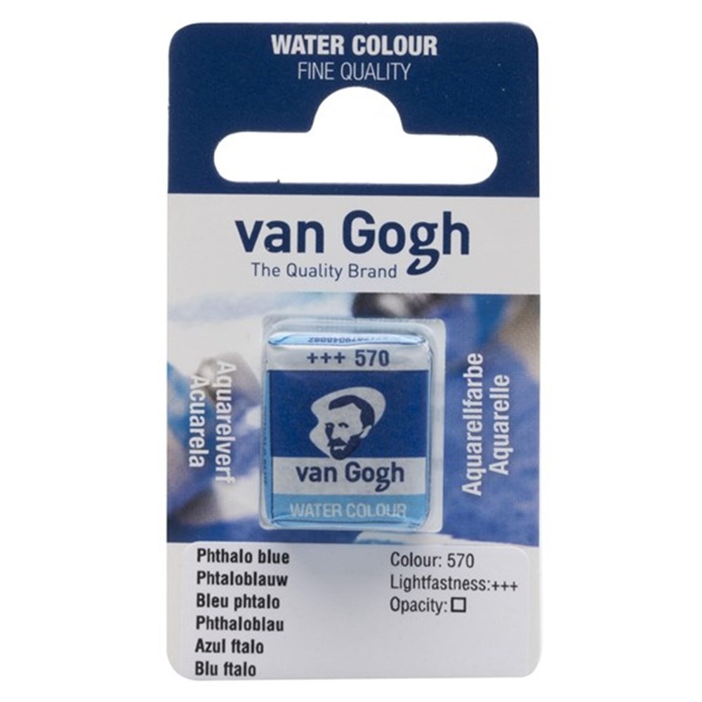 Talens Van Gogh Suluboya Tablet 570 Phthalo Blue