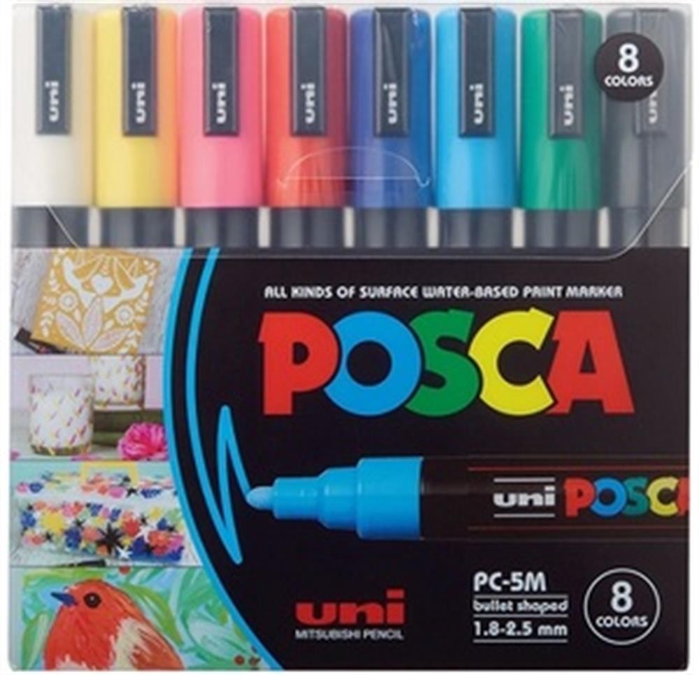 Uni Posca PC-5M 1.8-2.5 mm 8li Anarenk