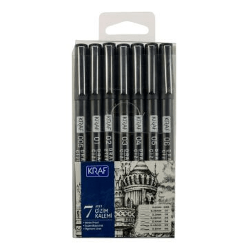 Kraf Drawing Pen - Çizim Kalemi Seti 7'li