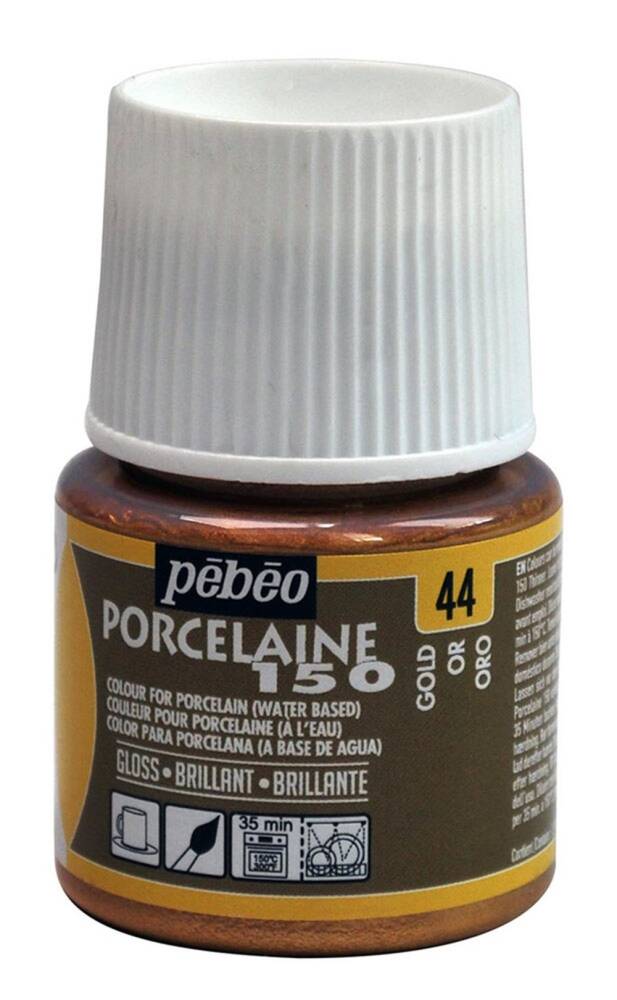 Pebeo Porcelaine 150 Fırınlanabilir Porselen Boyası 45 ml 44 Gold