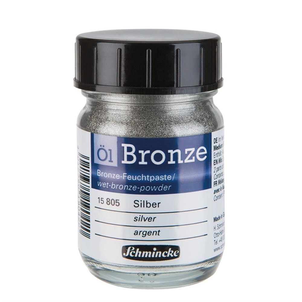 Schmincke Oil Bronze Yağlı Boya Yaldız Pigment 50 ml 805 Silver