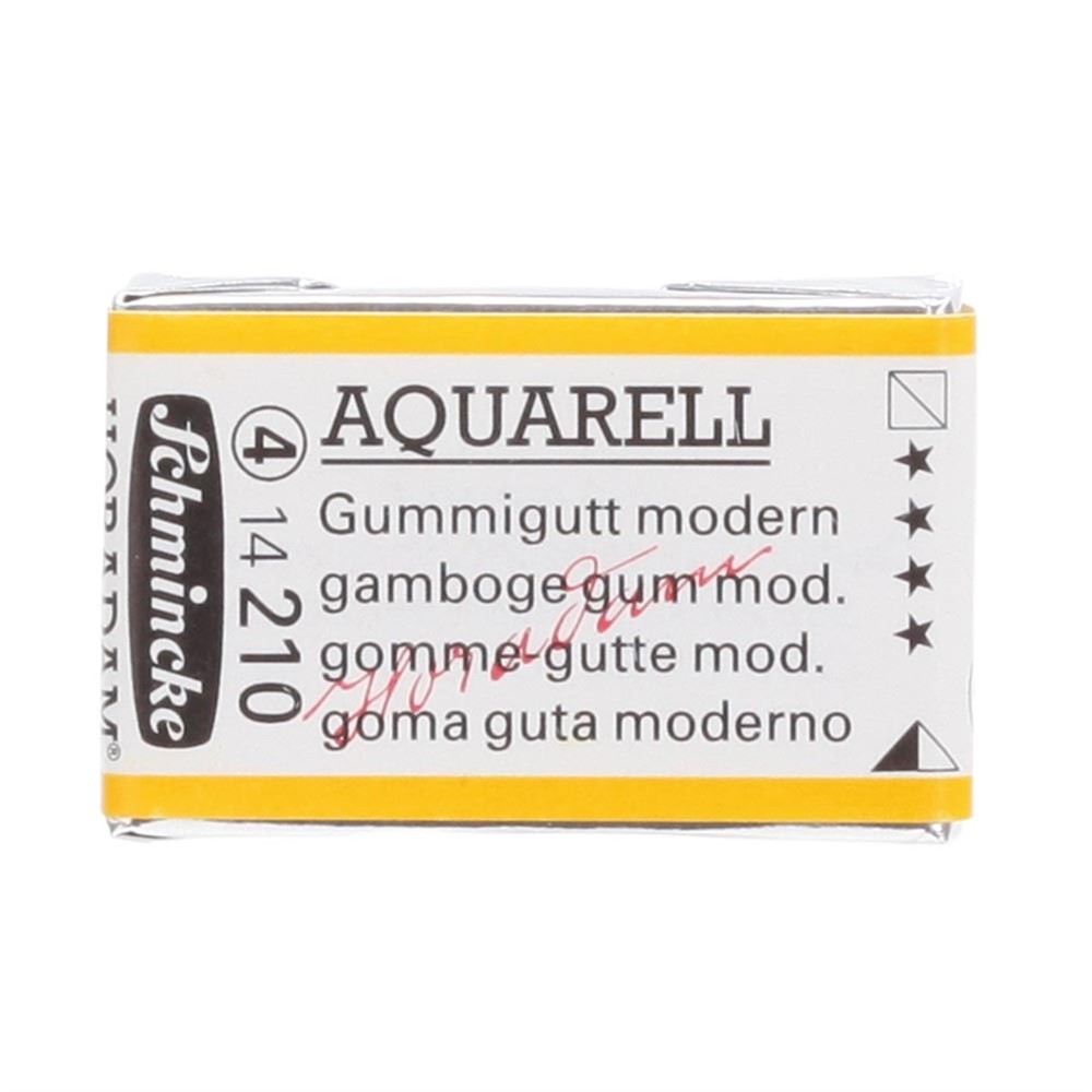 Schmincke Horadam Aquarell Artist Sulu Boya Tam Tablet Seri 4 210 Gamboge Gum Modern