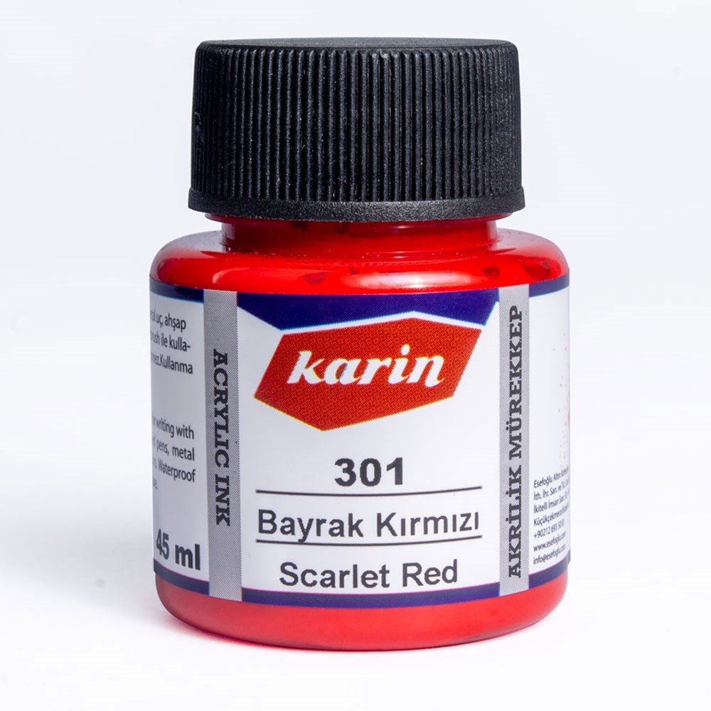 Karin Akrilik Mürekkep Bayrak Kırmızı 45 ml