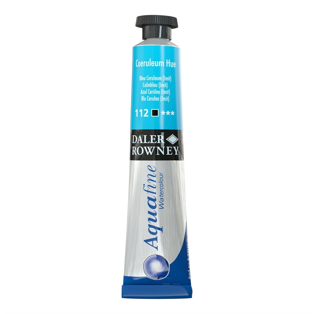 Daler Rowney Aquafine Watercolour 8ml Tube 112 Coeruleum Hue