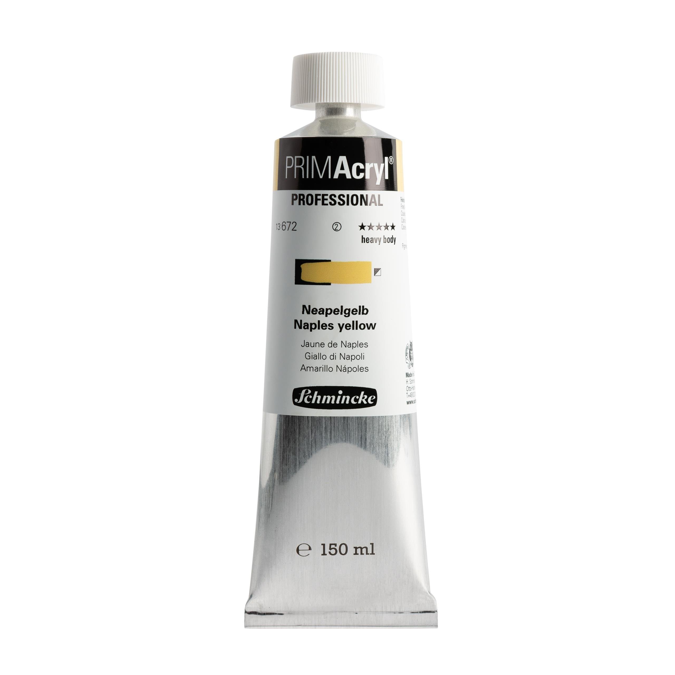 Schmincke Primacryl Artist Akrilik Boya 150 ml Seri 2 672 Naples Yellow
