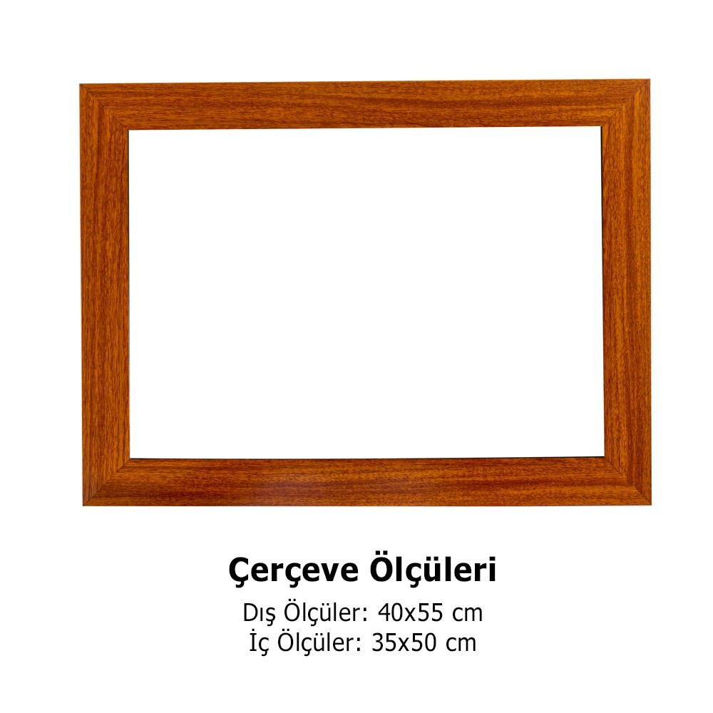 Çerçeve Ahşap Rengi Düz 35x50 cm