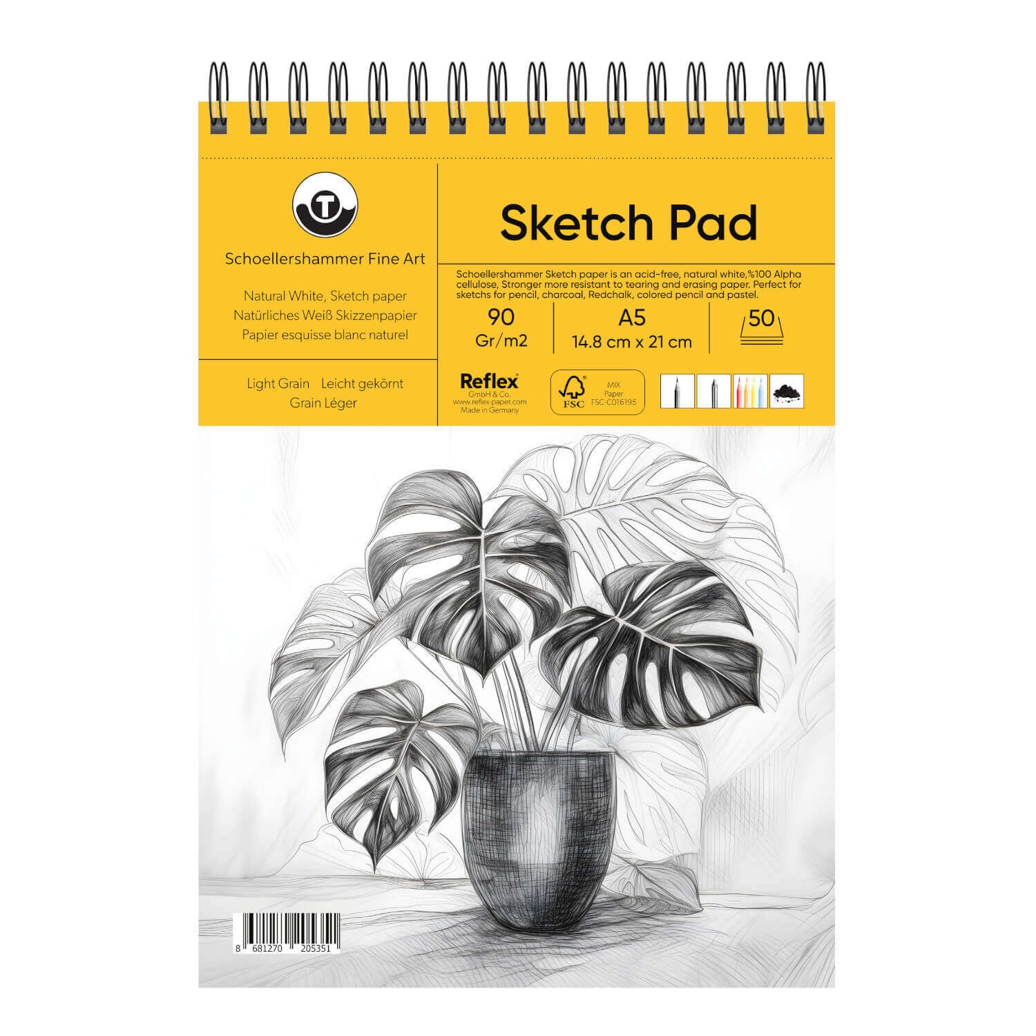 Schoellershammer Sketch Pad Eskiz 90 gr A5 50 Yaprak