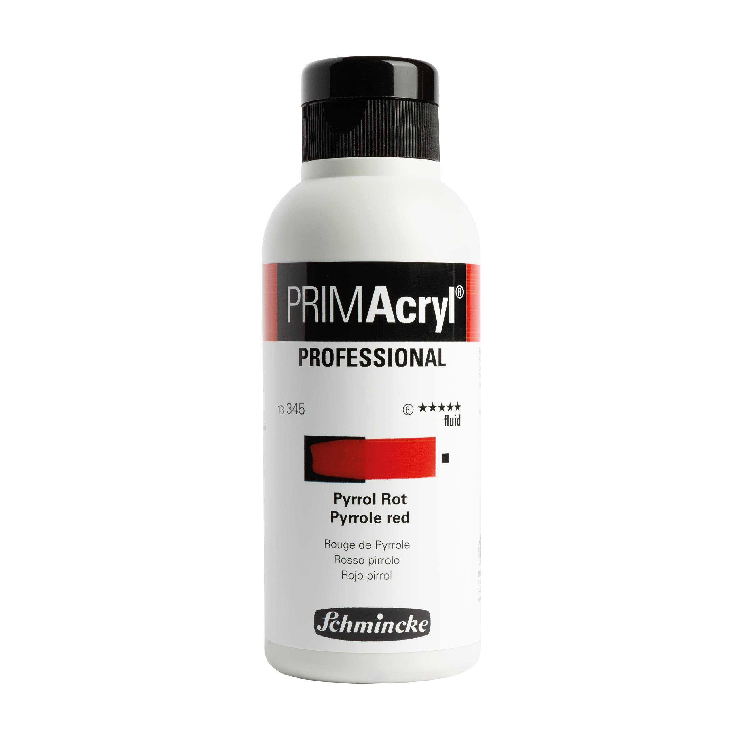 Schmincke Primacryl Artist Akrilik Boya 250 ml Seri 6 345 Pyrrole Red  Fluid