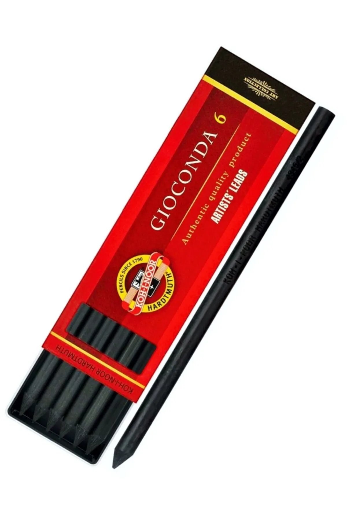 Koh-i-Noor Hardtmuth Portmin Kalem Yedek Ucu 5,6 mm Artificial Charcoal 5,6  8673-1  6'lı