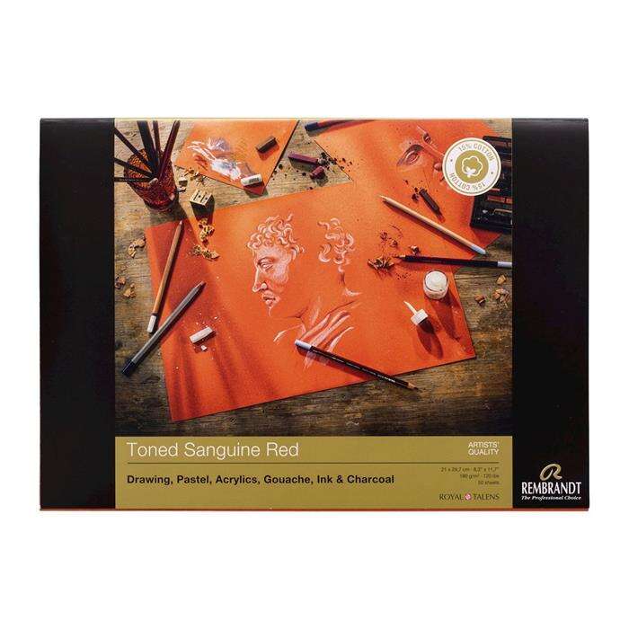 Rembrandt Toned Sanguine Red Çok Amaçlı Defter 180 g A4 50 Yaprak