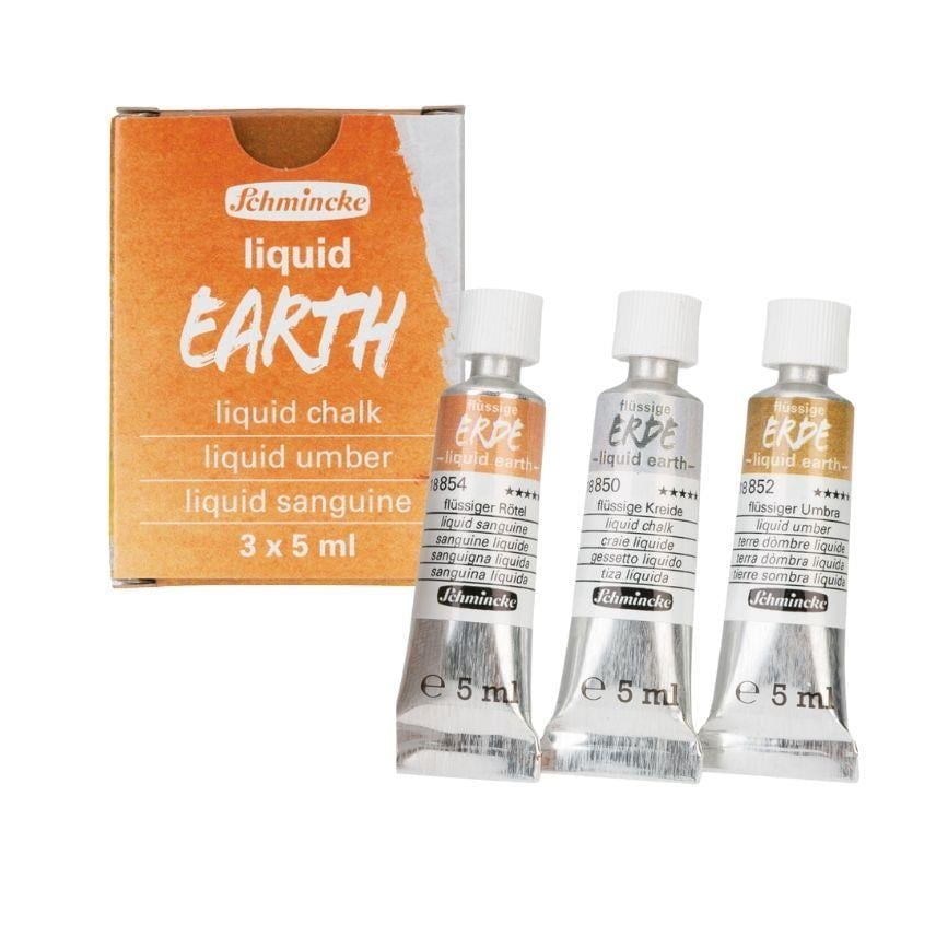 Schmincke Liquid Charcoal Set Earth 3x5 ml Tüp