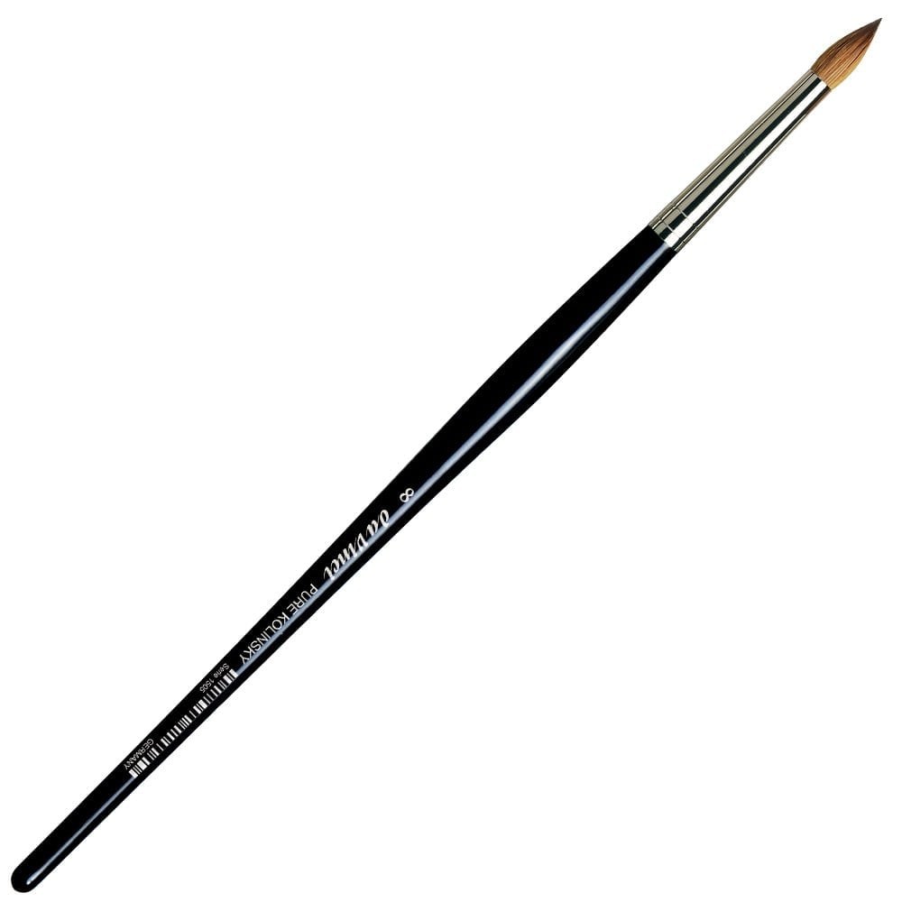 Da Vinci Kolinsky Kızıl Samur Kılı Yuvarlak Ekstra Kısa Rötuş Fırçası Seri 1505 No:8