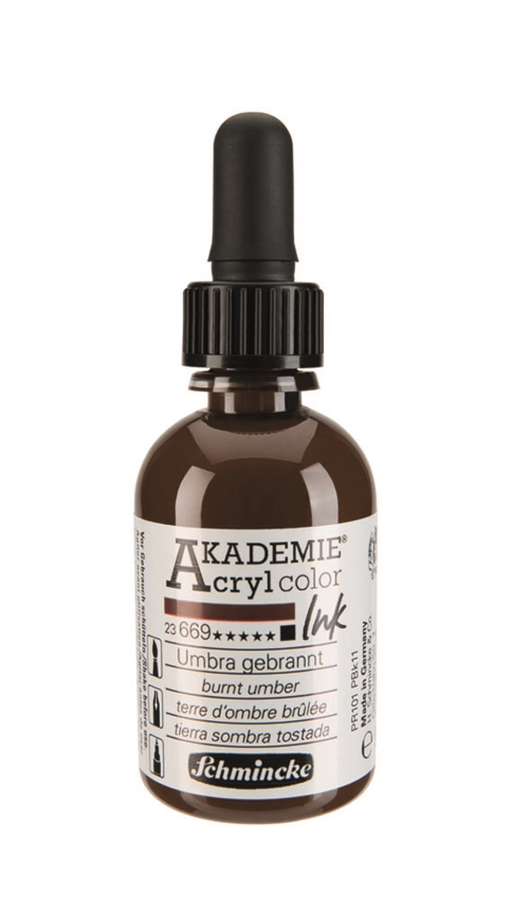 Schmincke Akademie Akrilik Mürekkep 50 ml 669 Burnt Umber