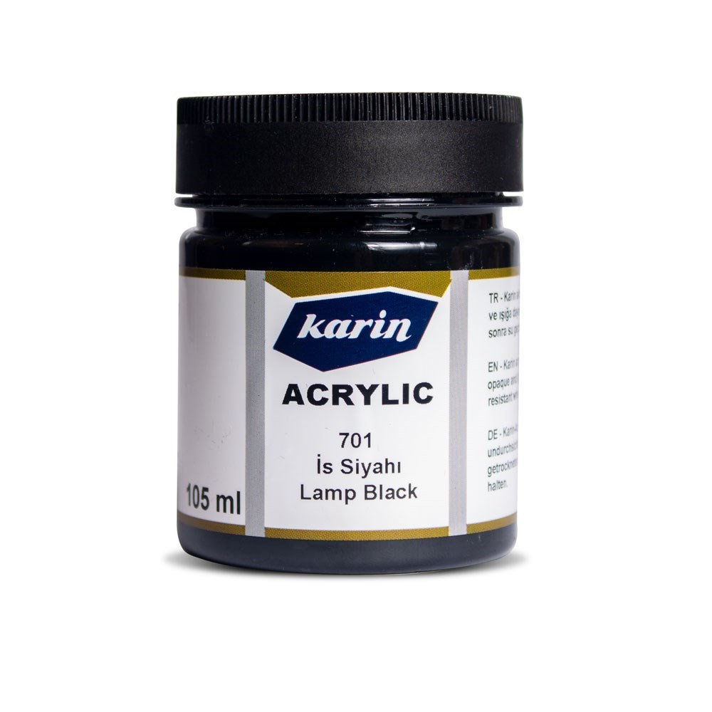 Karin Akrilik Boya 701 İs Siyahı 105 ml