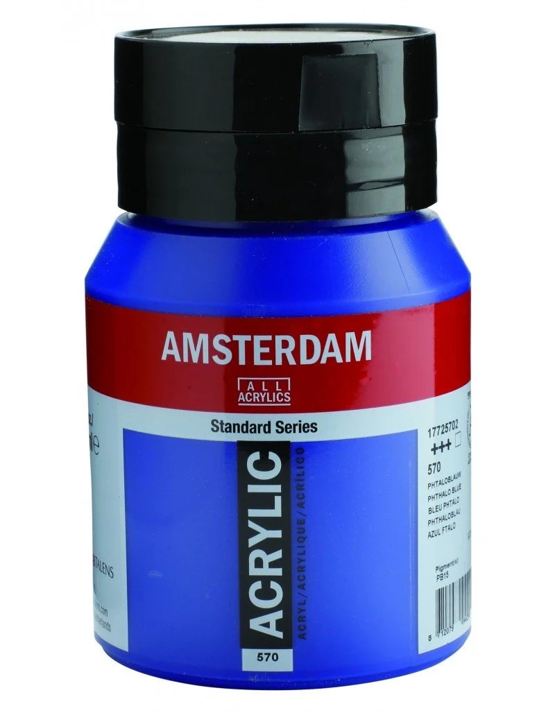 Talens Amsterdam Standard Akrilik Boya 500 ml 570 Phthalo Blue