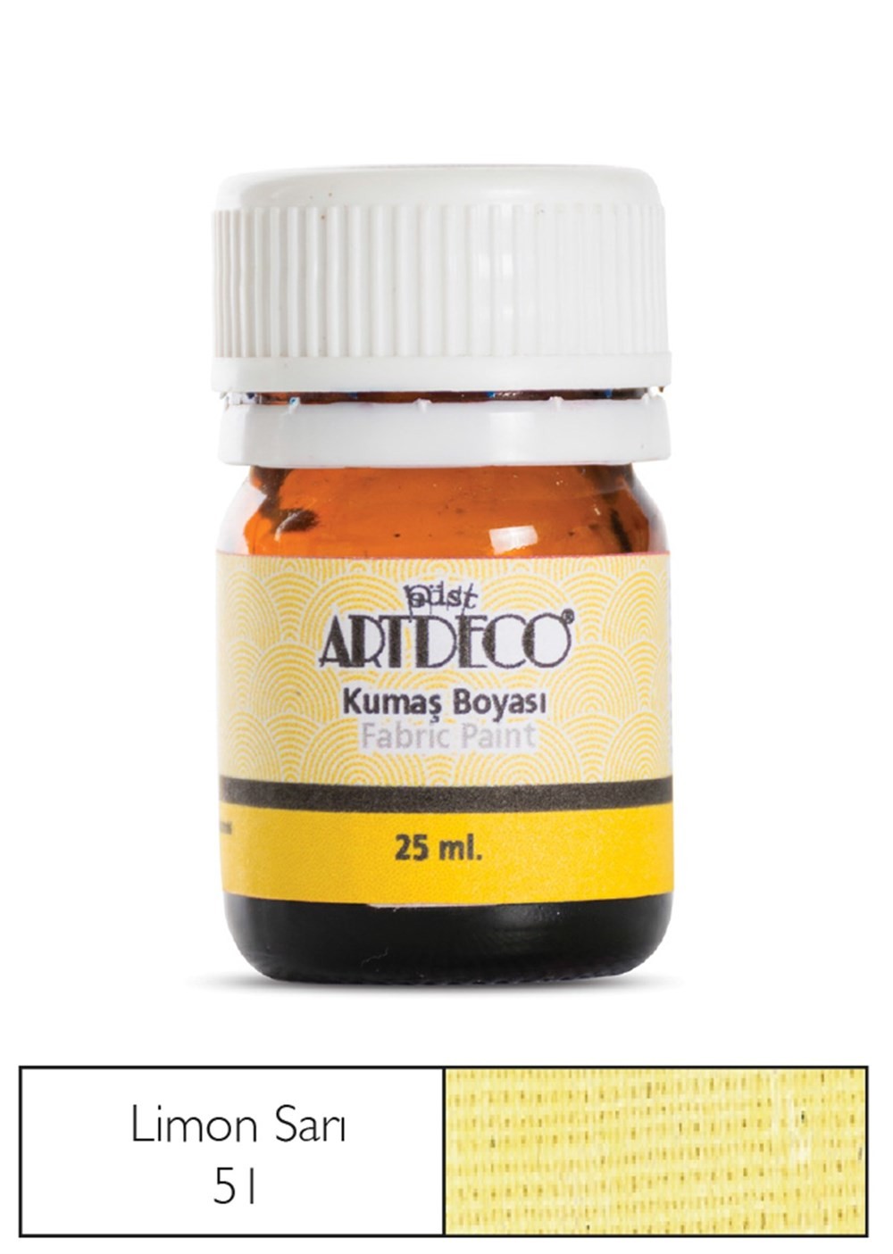 Artdeco Kumaş Boyası 25 ml 51 Melon Yellow / Limon Sarısı