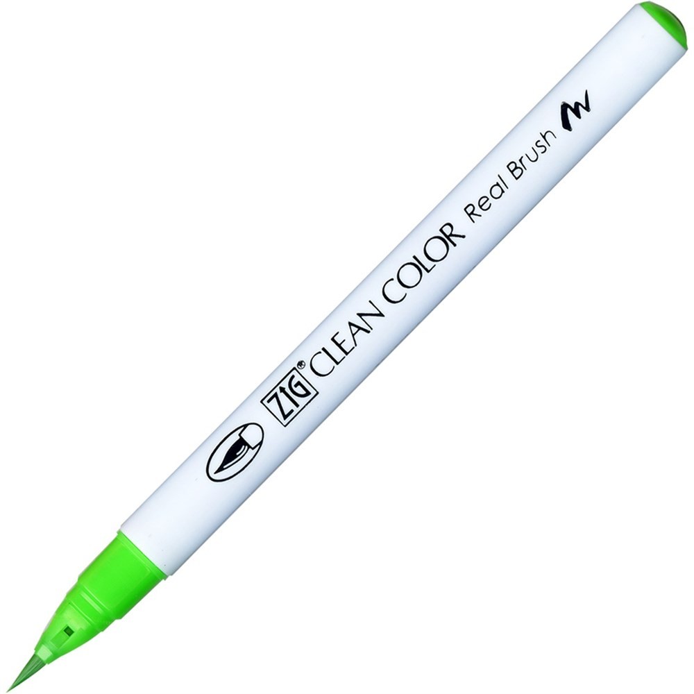 Zig Clean Color Real Brush Fırça Uçlu Marker Kalem 004 Fluorescent Green