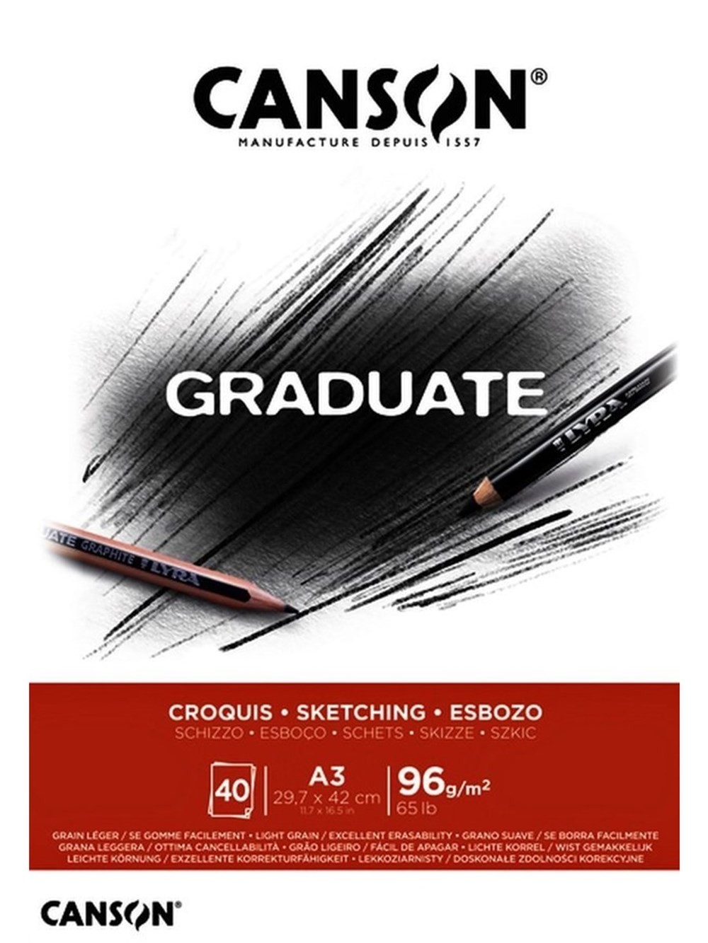 Canson Graduate Eskiz Defteri A3 96G 40 Sayfa