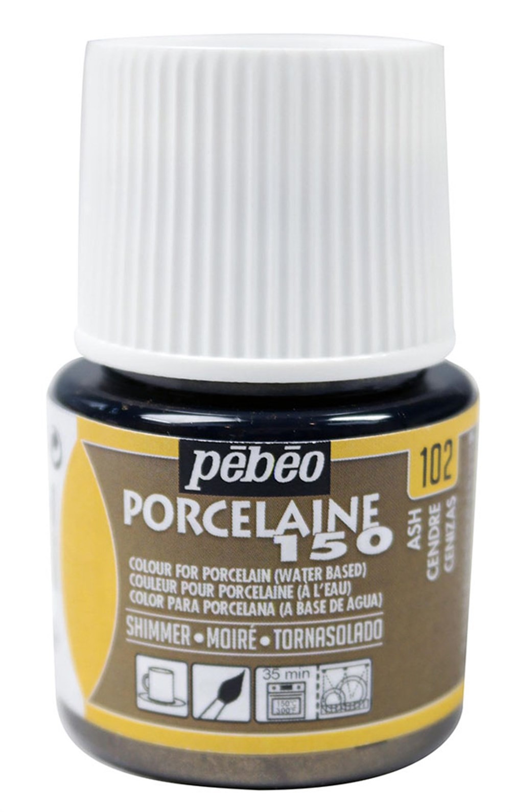 Pebeo Porcelaine 150 Fırınlanabilir Porselen Boyası 45 ml 102 Shimmer Ash