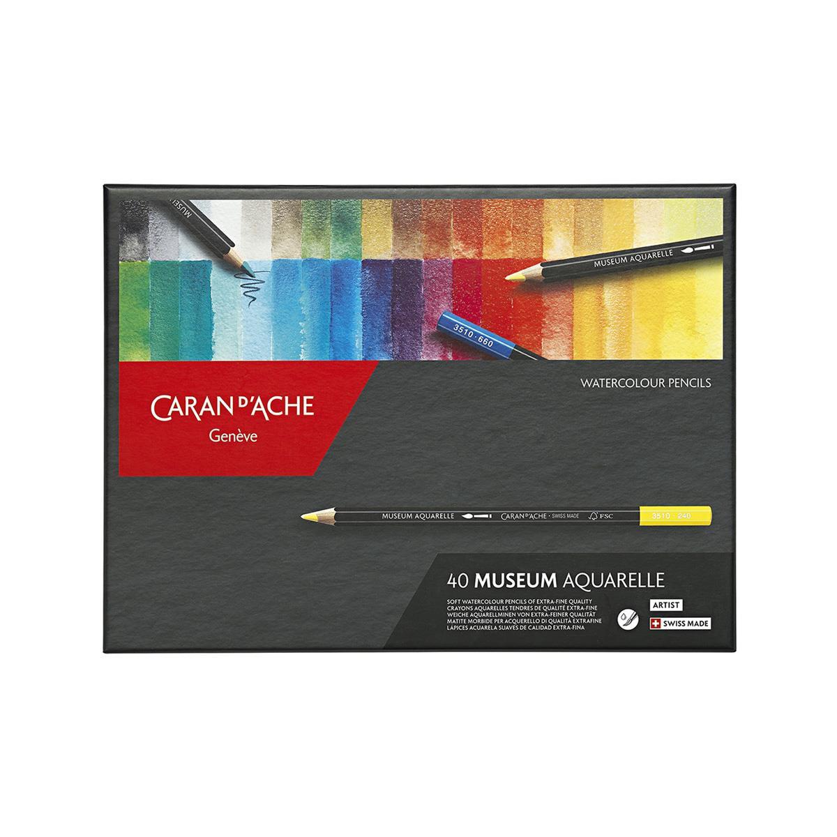 Caran d'Ache Museum Aquarelle Sulu Boya Kalem Seti 40 Renk