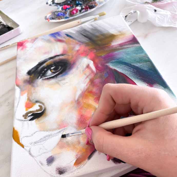 Da Vinci Sentetik Düz Uçlu Akrilik Boya Ve Yağlı Boya Fırçası Seri 8329 No:24