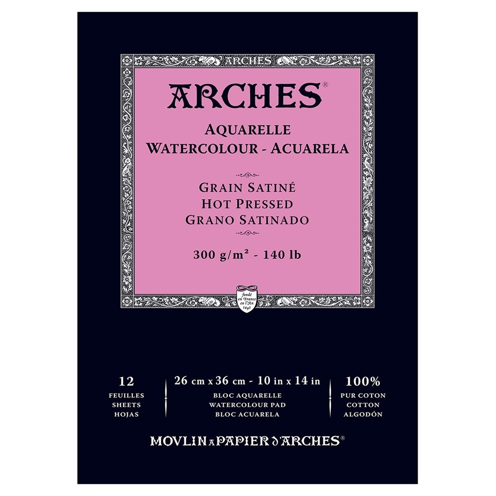 Arches Suluboya Blok Defter 26X36 cm 300 Gr 12 Yaprak Düz Doku