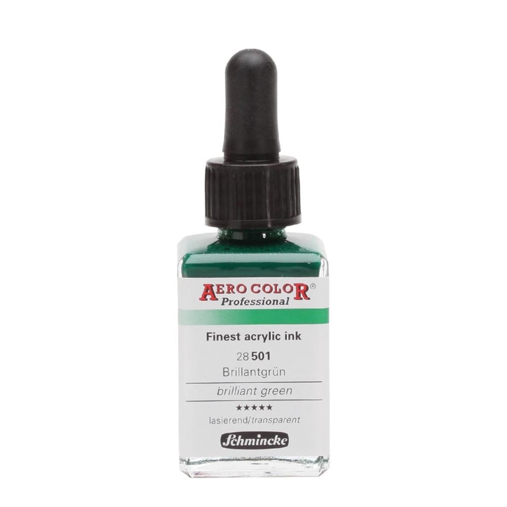 Schmincke Aero Color Akrilik Mürekkep 28 ml 501 Brilliant Green