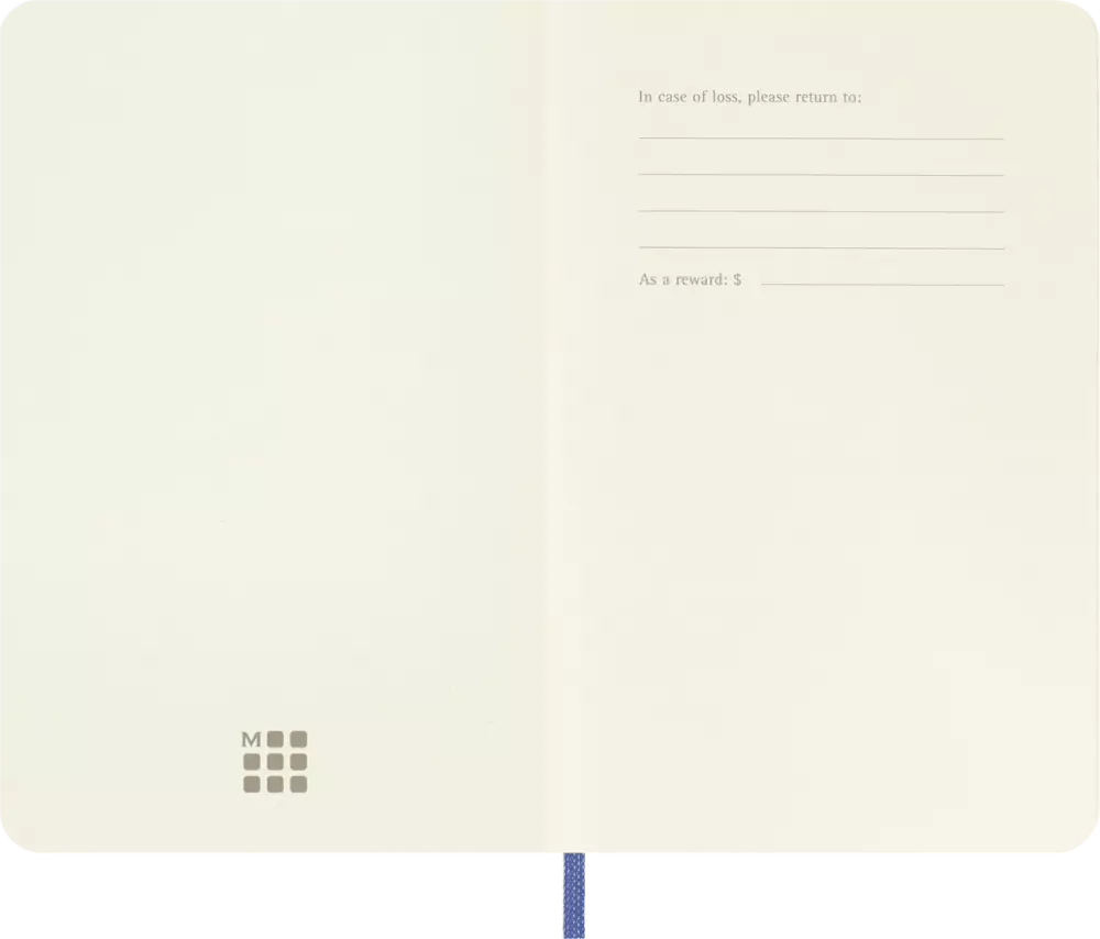 Moleskine Classic Yumuşak Kapak Çizgisiz Defter 13x21 192 Sayfa Ortanca Mavi