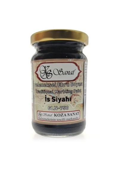 Koza Ezilmiş Ebru Boyası 105 ml İs Siyahı