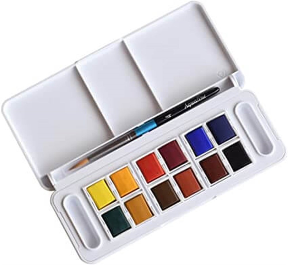 Daler Rowney Aquafine Travel Set Fırça Hediyeli Plastik Kutu 12li