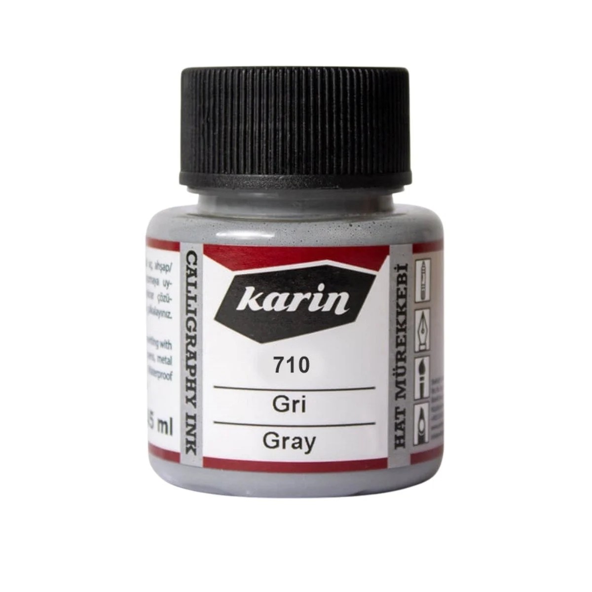 Karin Kalligrafi Mürekkebi 710 Gri 45 ml