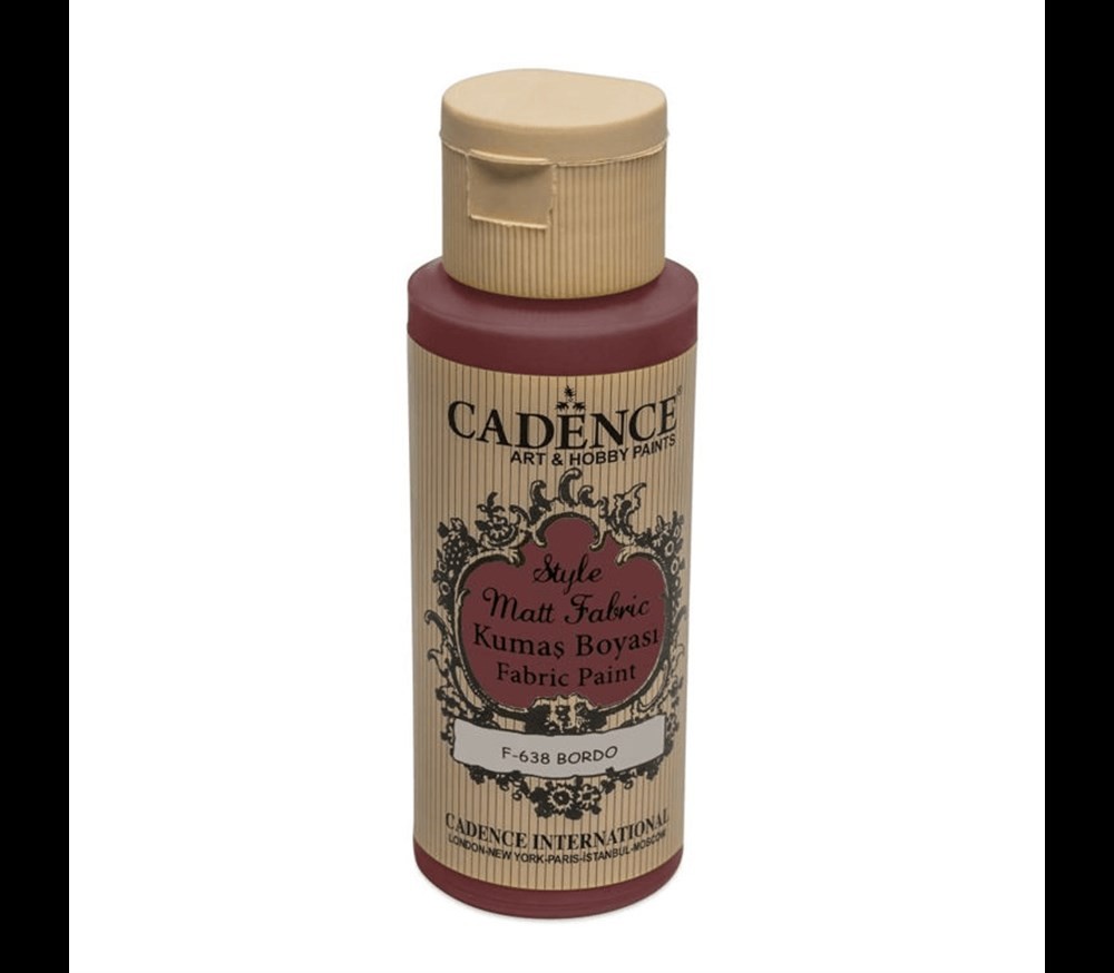 Cadence Style Matt Kumaş Boyası 59 Ml 638 Bordo